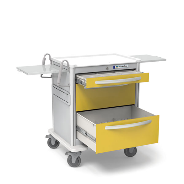 3-Drawer Medium Isolation Cart (UMGKA-699-YEL) - Waterloo Healthcare